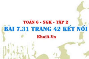 Bài 7.31 trang 42 Toán 6 Tập 2 Kết nối tri thức